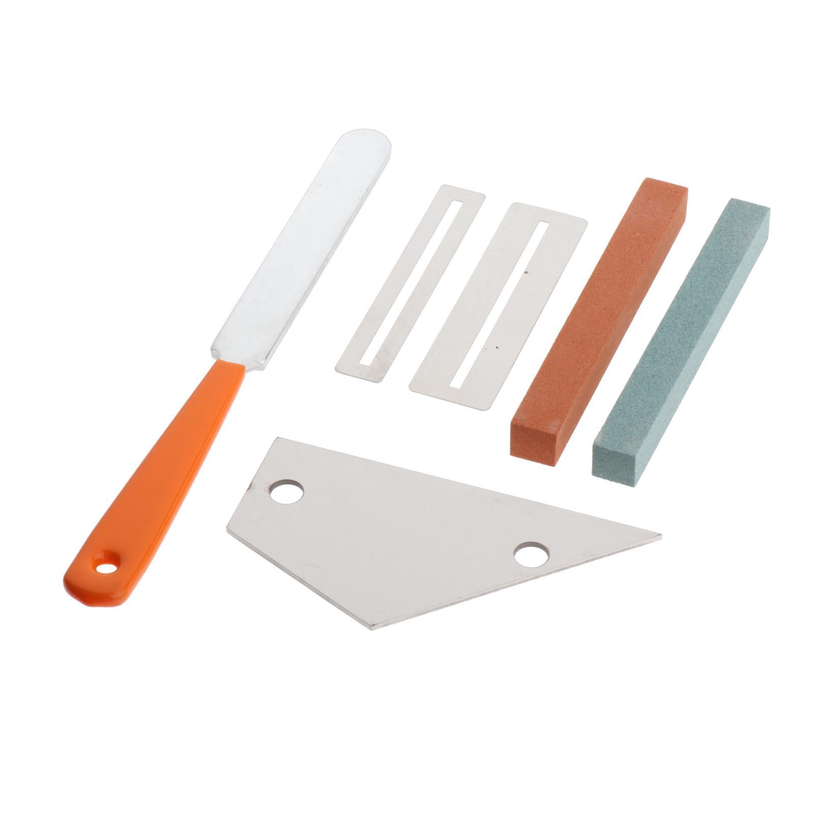 LeeQinersw Steel Guitar Fret Repairing Tool Set Cleaning Polish File Protector Guitar Frets 7pcs