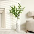 thumbnail image 3 of LuxenHome White Waves Ceramic 15.75-Inch Tall Round Vase, 3 of 9