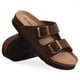 thumbnail image 2 of Nuevas zapatillas de corcho de moda para mujeres y hombres, sandalias planas de gamuza de cuero, sandalias de playa de verano para parejas con hebilla ajustable, 2 of 6
