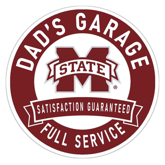 Mississippi State Bulldogs 16" Dad's Garage Wood Sign