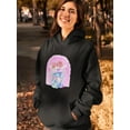 thumbnail image 2 of Anime Couple W Scarf Hoodie Women -Image by Shutterstock, Female 3X-Large, 2 of 4
