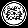 thumbnail image 2 of TOTOMO Baby on Board Sticker for Cars Funny Cute Safety Caution Decal Sign for Car Window and Bumper No Need for Magnet or Suction Cup - Baby Angel (2 Pack), 2 of 3