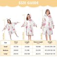 thumbnail image 3 of Wearable Blanket with Sleeves and Pocket Oversized Hooded Sweatshirt 3-14 YR Cute Pink Flamingo Pattern L, 3 of 7
