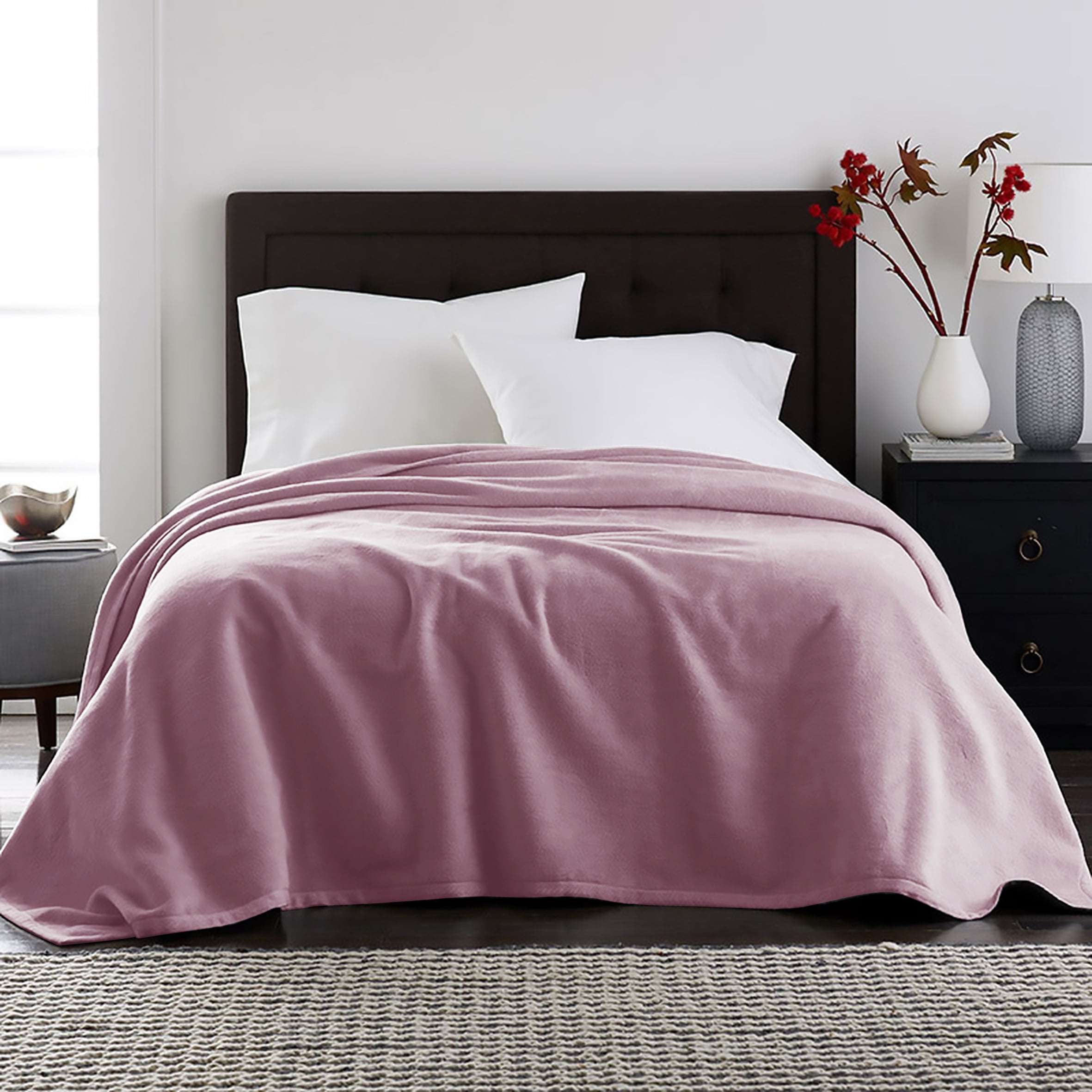 Velvet Plush Blanket Plum Full/Queen 86x86 - Walmart.com ...