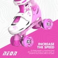 thumbnail image 4 of Yvolution Neon 2in1 Roller Skates Inline and Quad, Girls, Kids Skates, Size 12-2, Pink, 4 of 10