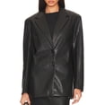 thumbnail image 2 of USTRADEENT Premium 2 Button Women's 100% Lambskin Casual Suit Style Leather Blazer Coat, 2 of 3