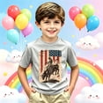 thumbnail image 2 of WERYOUNG Boys Graphic Tees With Cowboy Print Fashionable Short Sleeve Crewneck T Shirts For Children Youth Back To School Soft Tops 2-3 Years, 2 of 4