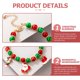 thumbnail image 3 of Pulseras navideñas, pulseras de cuentas, colgante, dije, cuerda de mano, joyería de muñeca ajustable, 3 of 7