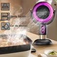 thumbnail image 4 of Portable Air Purifier Fan with Dual-Channel Filtration USB Rechargeable 2-Speed Tabletop Black Purple, 4 of 6