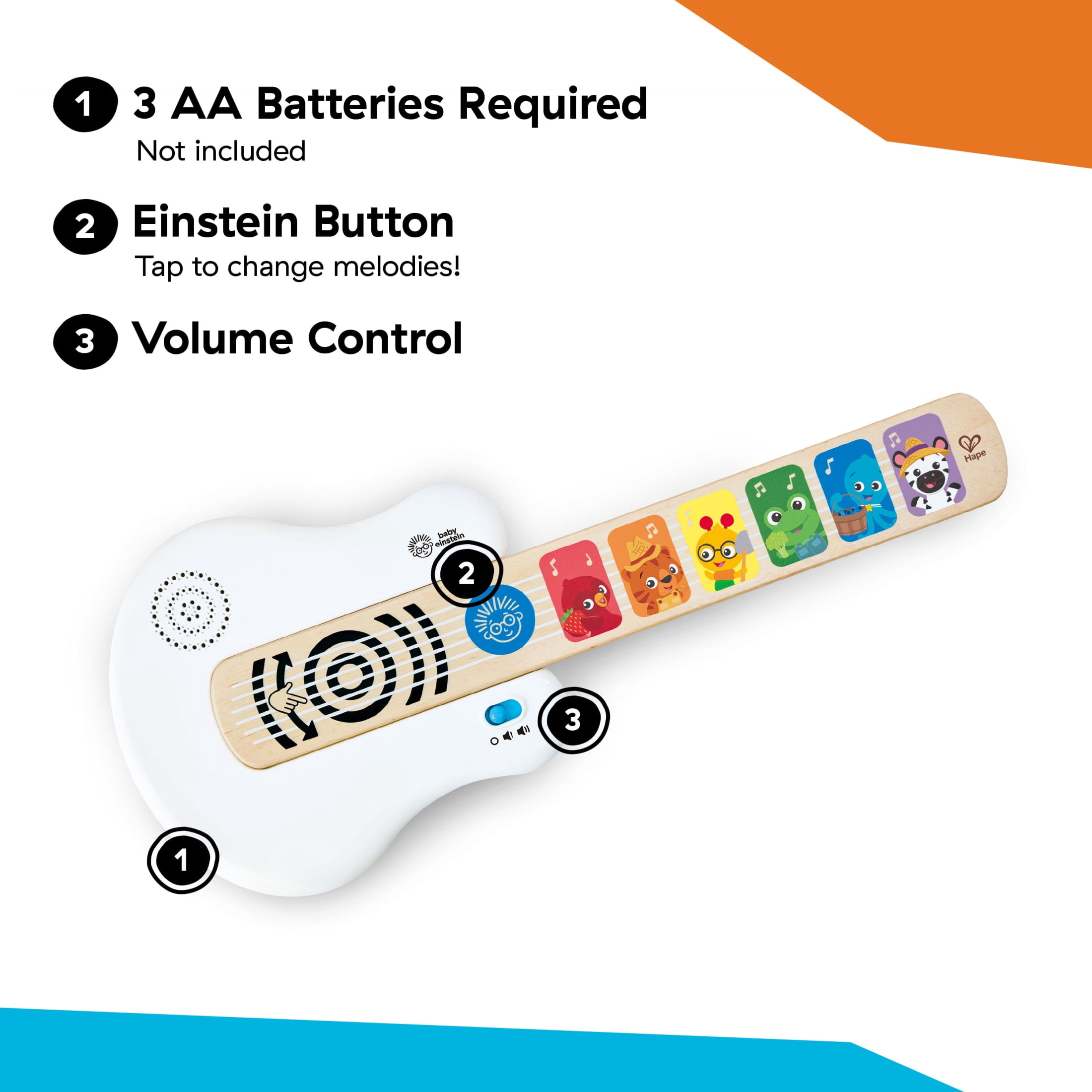 Baby Einstein Magic Touch Guitar for Ages 6+ Months Montessori Musical Toy