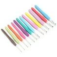 thumbnail image 1 of Knitting , Crochet Kit Ergonomic 12Pcs TPR Silicone  For Crochet Accessories For Wife For Friends Kids For Crochet Hook Set Gift, 1 of 8