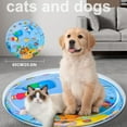 thumbnail image 4 of Ocean Breeze Splashland for Cats Dogs, Cat Water Mat with Fish, Cat Water Sensory Play Mat with Manual Air Pump, Thickened PVC, Anti-Scratch, Rapid Cooling for Both Indoor Outdoor in Summer, 4 of 7