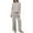 Beige, variant on Womens Matching Lounge Set 2 Piece Fall Outfits Long Sleeve Crewneck Tops Wide Leg Pants Tracksuits Travel Clothes, L