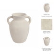 thumbnail image 4 of Amphora Vase for Living Room Decor - Ceramic Accent for Home and Study Table Display - Pottery Paper Mache Flower Vase for Bedroom Vanity, Kitchen Counter, or Office Decor - 10", White, 4 of 13