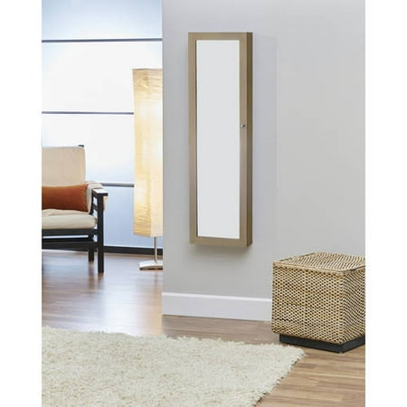 InnerSpace Over-the-Door/Wall-Hang Mirrored Jewelry Armoire