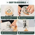 thumbnail image 4 of Run Black and White Cat Table Lamp USB Bedside Desk Nightstand Lamp Printed Gifts Small Lamp Wood Base for Bedroom Living Room Kids Room College Dorm, 4 of 7