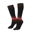 thumbnail image 2 of Easygdp Red Glitter1 Soccer Socks Sport Knee High Socks Calf Compression Athletic Socks for Men and Women, 2 of 9