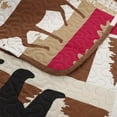 thumbnail image 5 of Jessy Home King Brown Deer Black Bear Quilt Rustic Cabin Bedding Microfiber Bedspread, 5 of 7