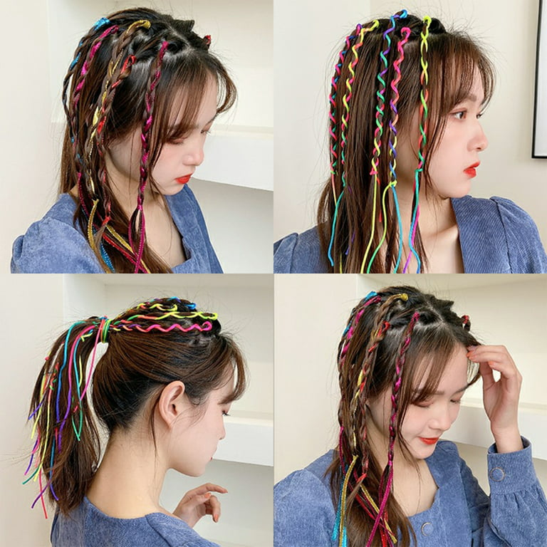 20pcs Mix Colorful Hair Braids Rope Strands for African Braid Girl