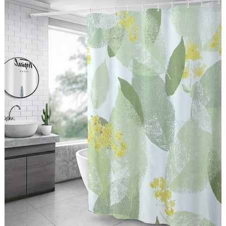 Iguohao Shower Curtain Set With Hooks, Standard Shower Curtain Size For Bathtub