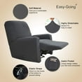 thumbnail image 3 of Easy-Going Jacquard Stretch Sofa Slipcover Non Slip Couch Cover, Recliner Size, Dark Gray, 3 of 6