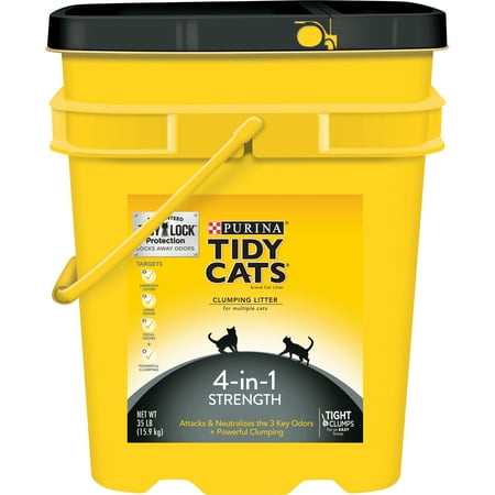 UPC: 0070230170880 | Purina Tidy Cats Clumping Cat Litter  4-in-1 Strength Multi Cat Litter  35 lb. Pail