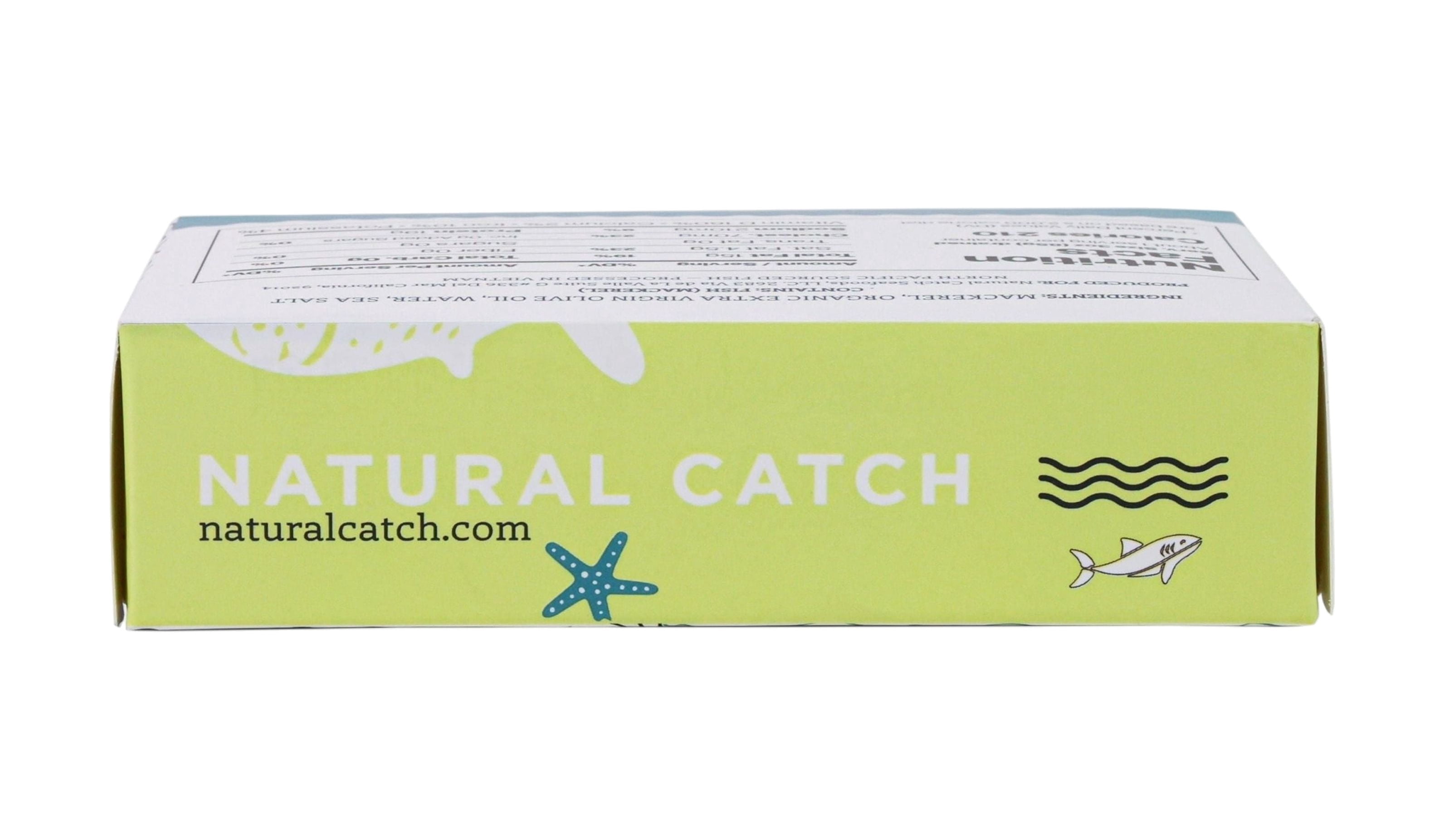 (2 pack) Natural Catch Wild Mackerel in Organic Extra Virgin Olive Oil 4.4 oz
