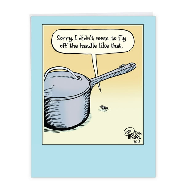 1 Large Funny I'm Sorry Greeting Card ( x 11 Inch) - Fly off The Handle Sorry Card J9772 1 Large Funny I'm Sorry Greeting Card ( x 11 Inch) - Fly off The Handle Sorry Card J9772