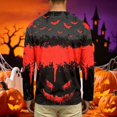 thumbnail image 5 of Men's Halloween Shirts Candy Ghost Loose Fit Long Sleeve Scary Costumes Skeleton Graphic Print Crew Neck Horror Spooky Shirt M, 5 of 5