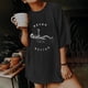 thumbnail image 2 of Hombres Y Mujeres Retro Tops Trendy Droped Shoulder Sleeves Impresión Suelta Manga Corta Top Pullover Odeerbi ODB180499, 2 of 9