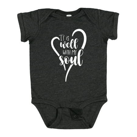 

Inktastic It is Well with My Soul Heart Design Gift Baby Boy or Baby Girl Bodysuit