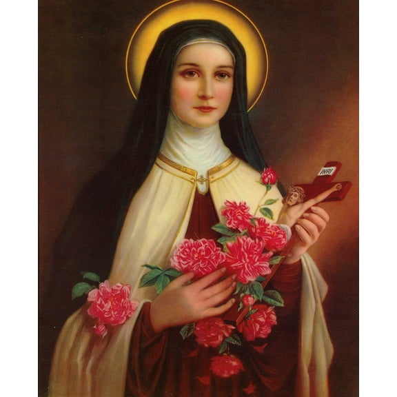 Catholic print picture - St. Therese - 8" x 10" ready to be framed