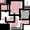 Plaid 01, variant on Homewish Modern Geometric Twin Bedding, Pink White Black Bedding Comforter Set, Pink Reversible, 7 Pieces