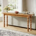 thumbnail image 3 of Tribesigns 70.9" Extra Long Console Table, Narrow Wood Sofa Table Behind Couch for Hallway, Brown, 3 of 7
