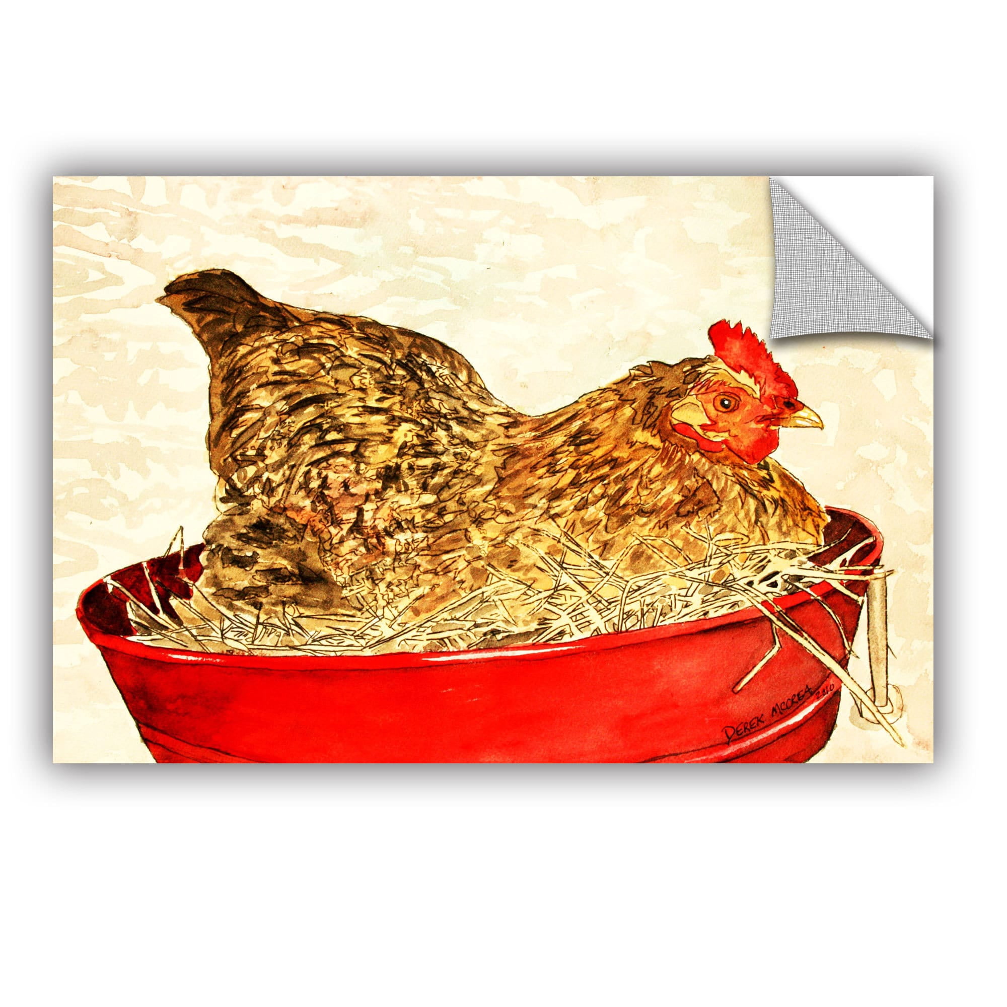 ArtAppealz Derek Mccrea "Hen" Removable Wall Art