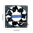 thumbnail image 3 of Computer PC Case Fan 120mm 12V 2.7A 6000RPM Brushless Cooling Fan Replacement For Desktop Case Server, 3 of 8