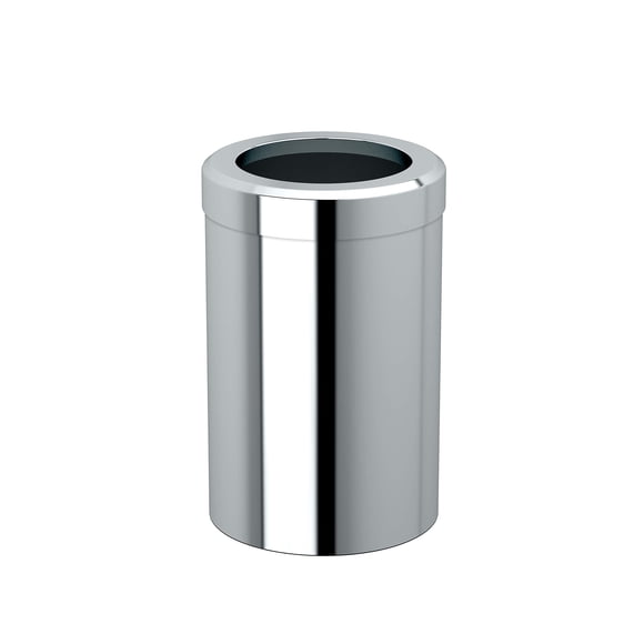 Gatco Poubelle Ronde Moderne, Chrome - Poubelle en Acier Inoxydable avec Couvercle Amovible, Étanche, Capacité de 3 Gallons pour Salle de Bain, Chambre, Cuisine