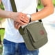 thumbnail image 4 of Mochila de lona para hombre | Bandolera para viajes y deportes | Correa ajustable, múltiples bolsillos | Caqui, verde, café, 4 of 6