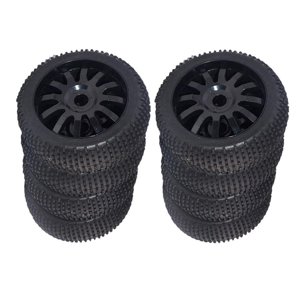 de 8 piezas de repuesto de neumáticos de goma de 17 mm para orugas automáticas Hsp Hpi Rc de 1: 8 Hugo RC Buggy Wheel neumáticos