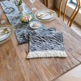 HLSOHJP Party Table Flag Light Luxury Zebra Pattern Decorative Dining