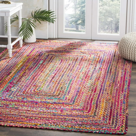 SAFAVIEH Cape Cod Miah Braided Area Rug, Beige/Multi, 10' x 14'