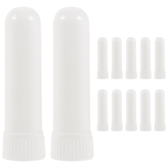 12 piezas de inhaladores nasales en blanco Tubos de aromaterapia inhaladores de inhaladores multifunción nasales tubos