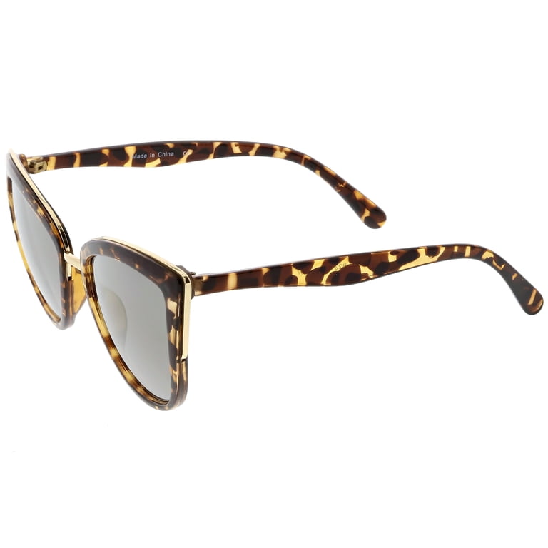 Gold Sunglasses for Women Cat Eye Metal Frame Mirror Lense BRAND NEW s-l400.jpg main image 3