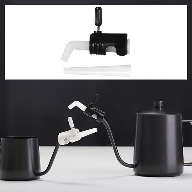 Durable Coffeeware-Thin Mouth Swan Neck coffee and tea Pot Coffee Kettle Gooseneck Drip Kettle Drip Kettle Coffee Makers Control negro BLESIY válvula de control de flujo