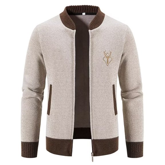 Chaqueta SANMU tejida con cremallera para hombre estilo coreano
