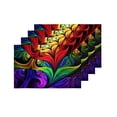 thumbnail image 4 of MKHERT Abstract Computer-Generated Resembling Two Birds with Flowing Tails Placemats Table Mats for Dining Room Kitchen Table Decoration 12x18 inch,Set of 4, 4 of 4