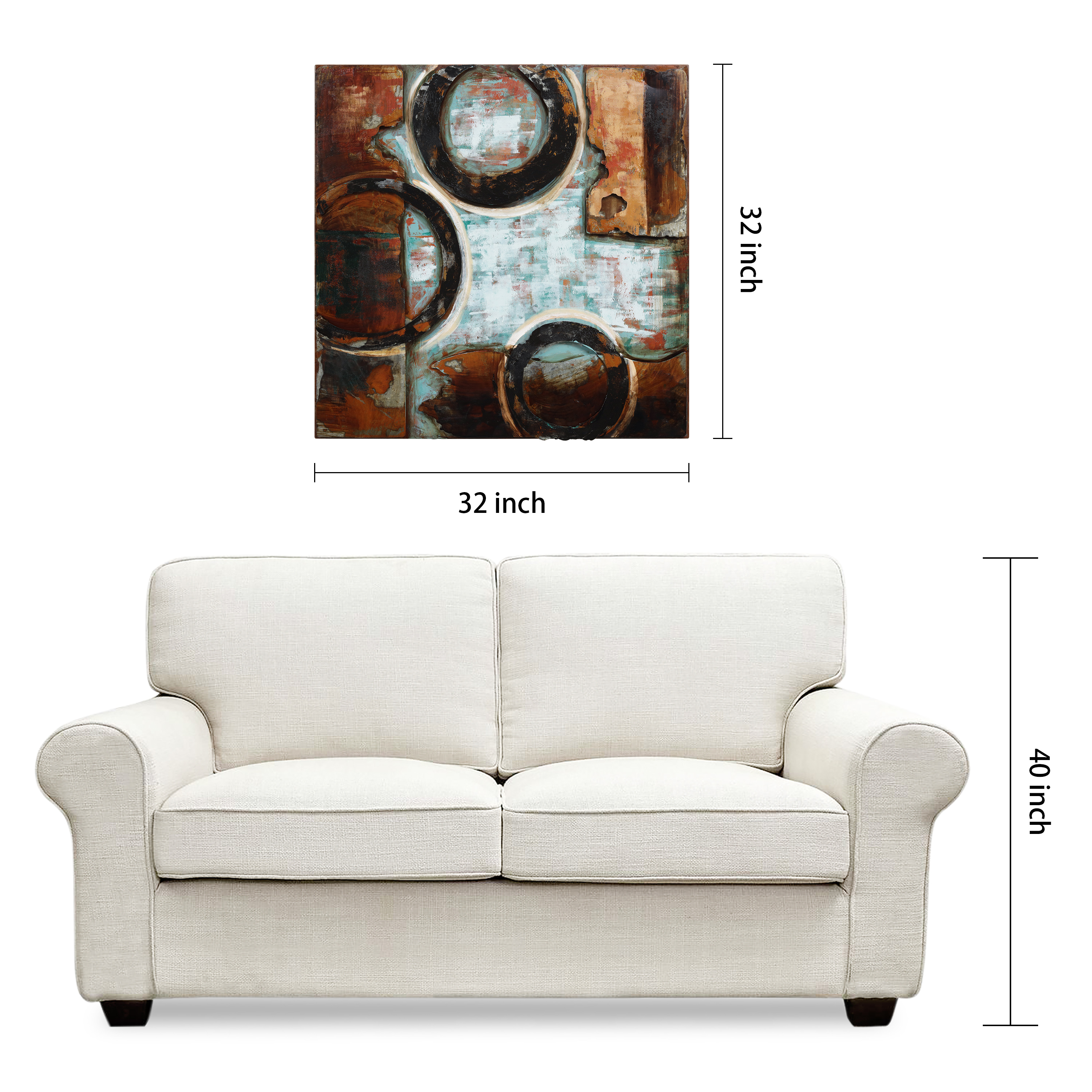 Empire Art Revolutions 1 & 2 Abstract Painting, Set of 2
