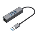 thumbnail image 3 of 4-Port Usb 3.0 Hub Long Cable 48-Inch With Micro Usb Charging Port, Fast Data Transfer Usb Hub Extender Extension Connector Compatible Windows Pc, Mac, Surface Pro, Laptop, Printer - Black, 3 of 3