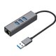 thumbnail image 3 of Cable largo de concentrador USB 3.0 de 4 puertos de 48 pulgadas con puerto de carga micro USB, conector de extensión extensor de concentrador USB de transferencia rápida de datos Compatible con, 3 of 3