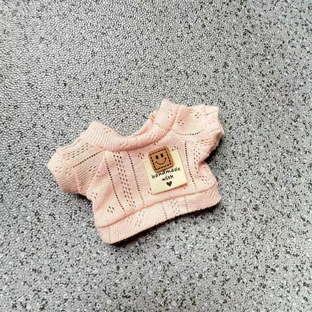 Para Corea Kpop Exo Labubu I II Idol Dolls sentado fiesta simple pin camisa ropa Mini ropa de muñeca de peluche accesorios de atuendo